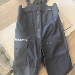 Simms Midnight Black Fishing Bibs